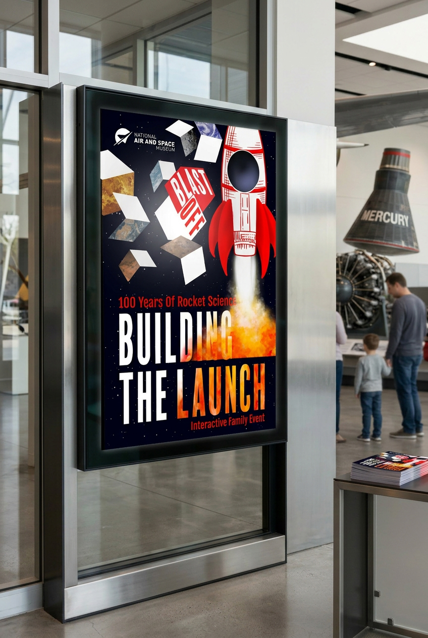Air and Space Museum poster mockup
