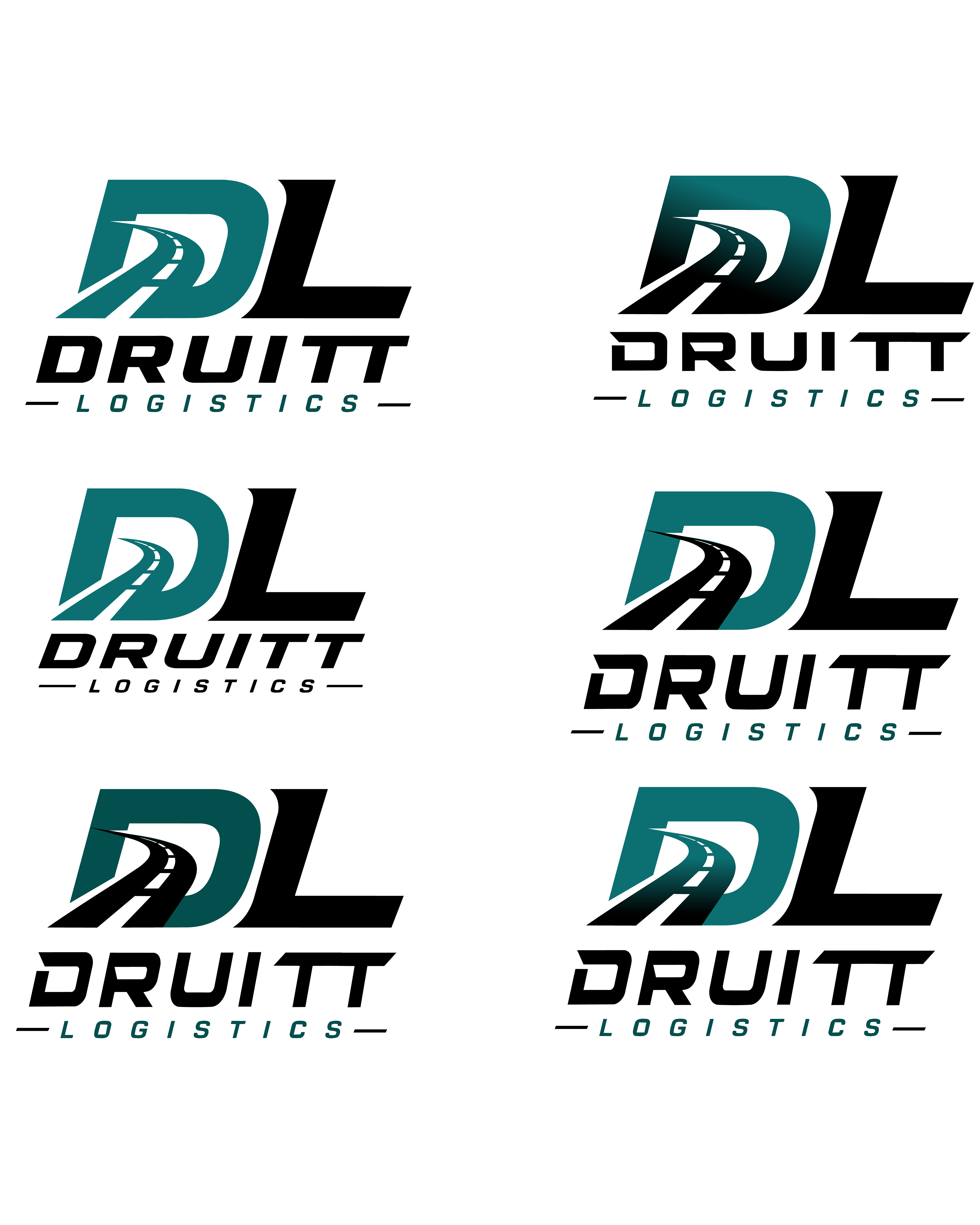 Early Druitt Logistics digital logo concepts