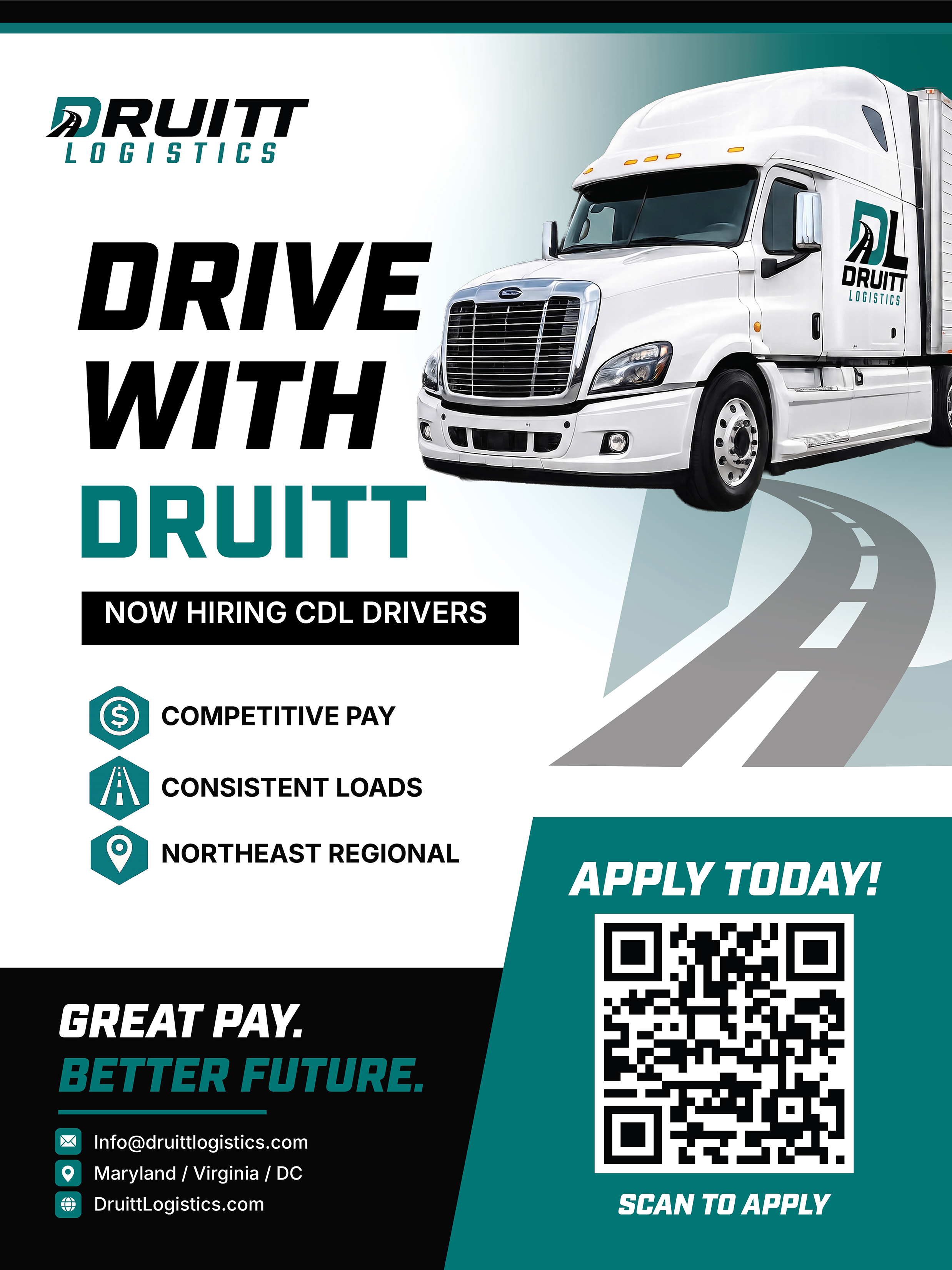 Druitt Logistics driver recruitment advertisement
