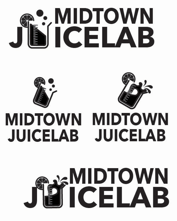 Midtown Juicelab rough logo concepts
