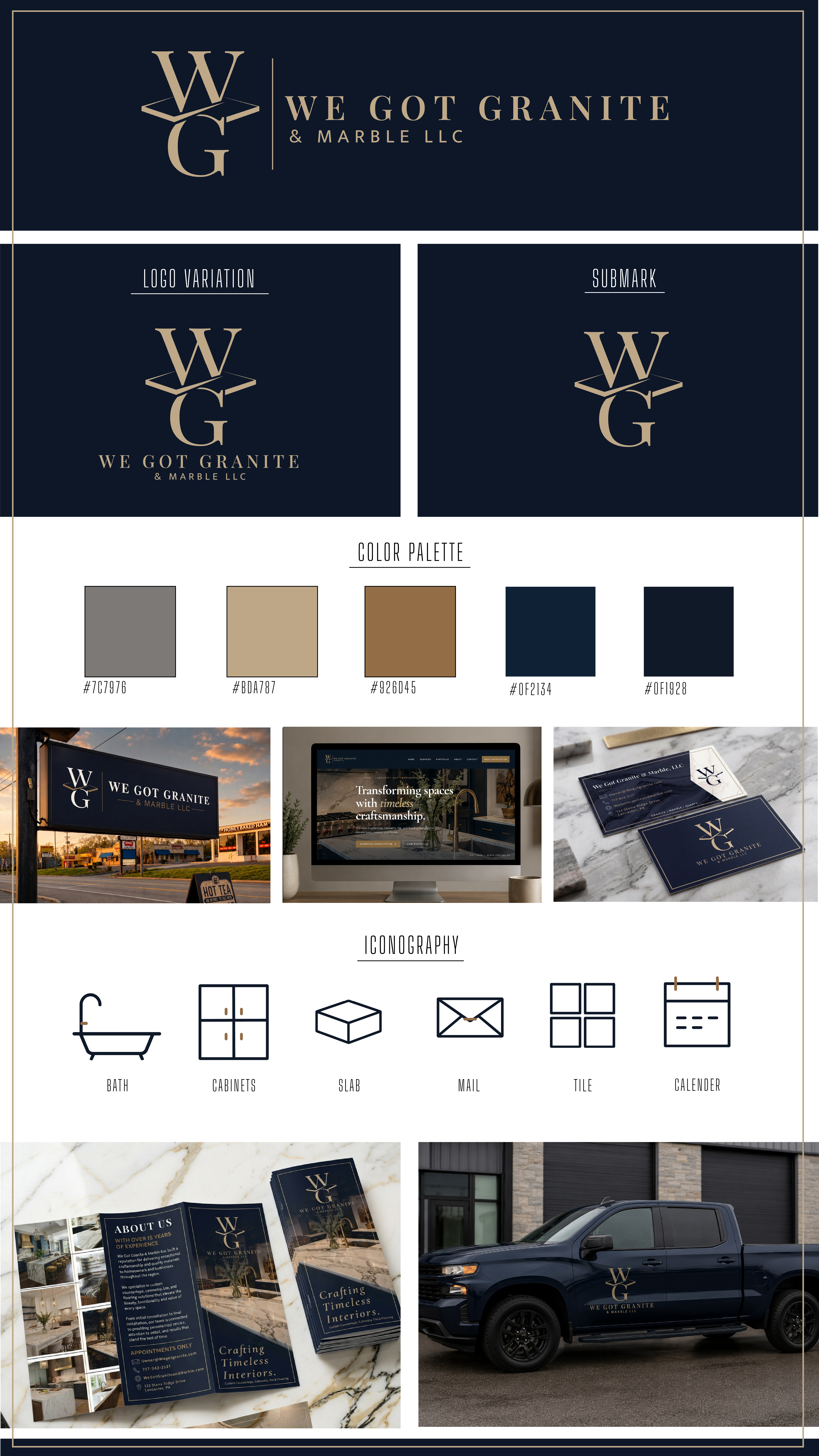 We Got Granite and Marble one-page brand guide