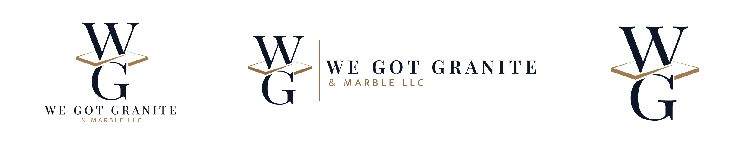 We Got Granite and Marble primary mark, secondary mark, and submark