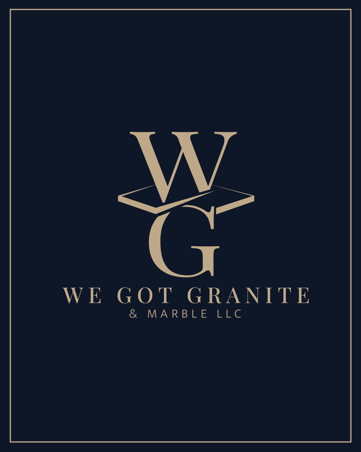 We Got Granite and Marble reverse logo application