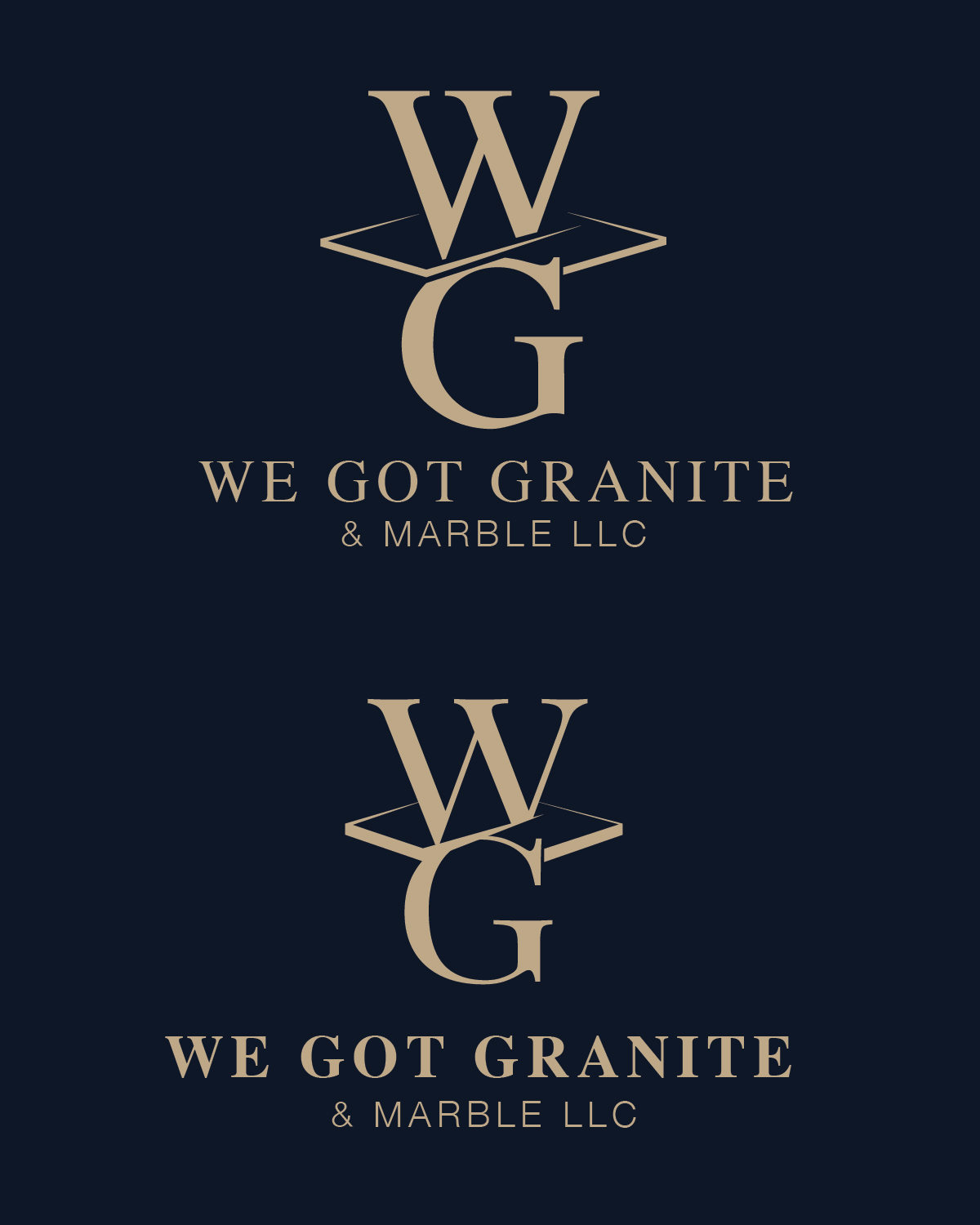 We Got Granite and Marble refined logo directions